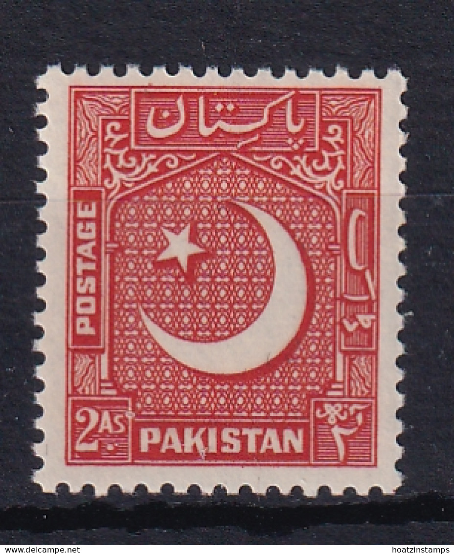 Pakistan: 1949/53   Pictorial (Crescent Moon Points To Left)   SG46    2a  [Perf: 12½]  MH - Pakistan