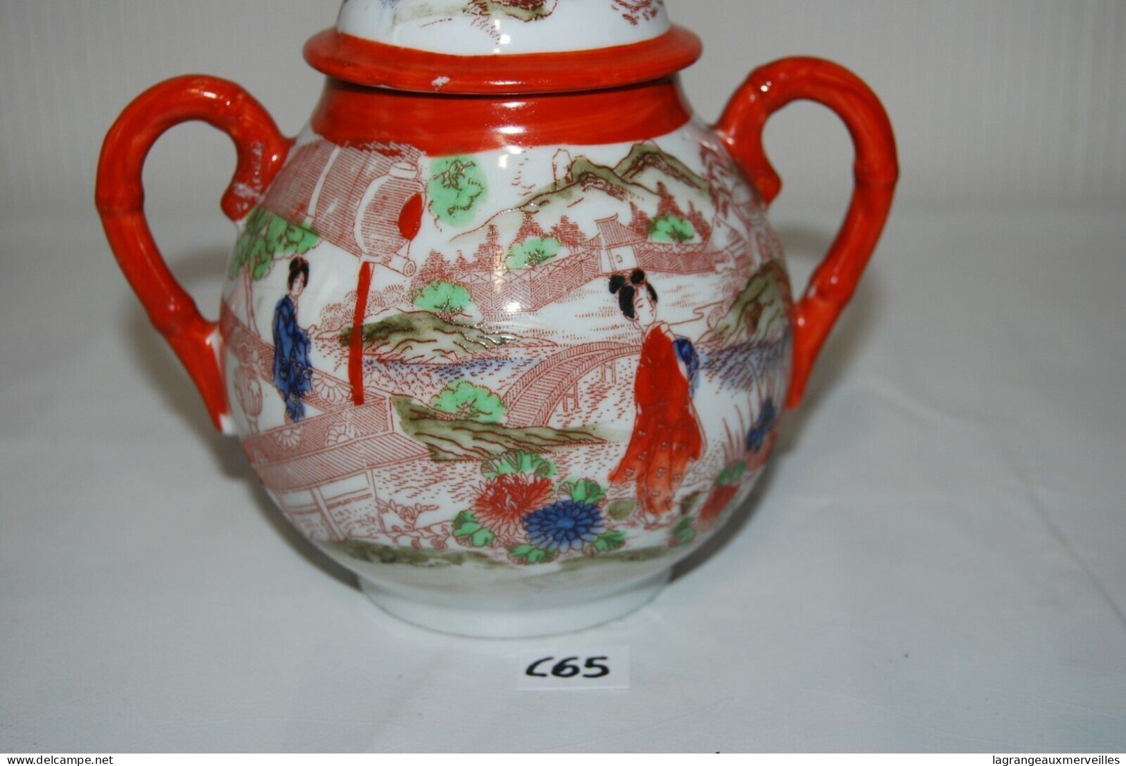 C65 Ancien Pot Au Sucre - Asiatique - Chinoiserie - Art Asiatique