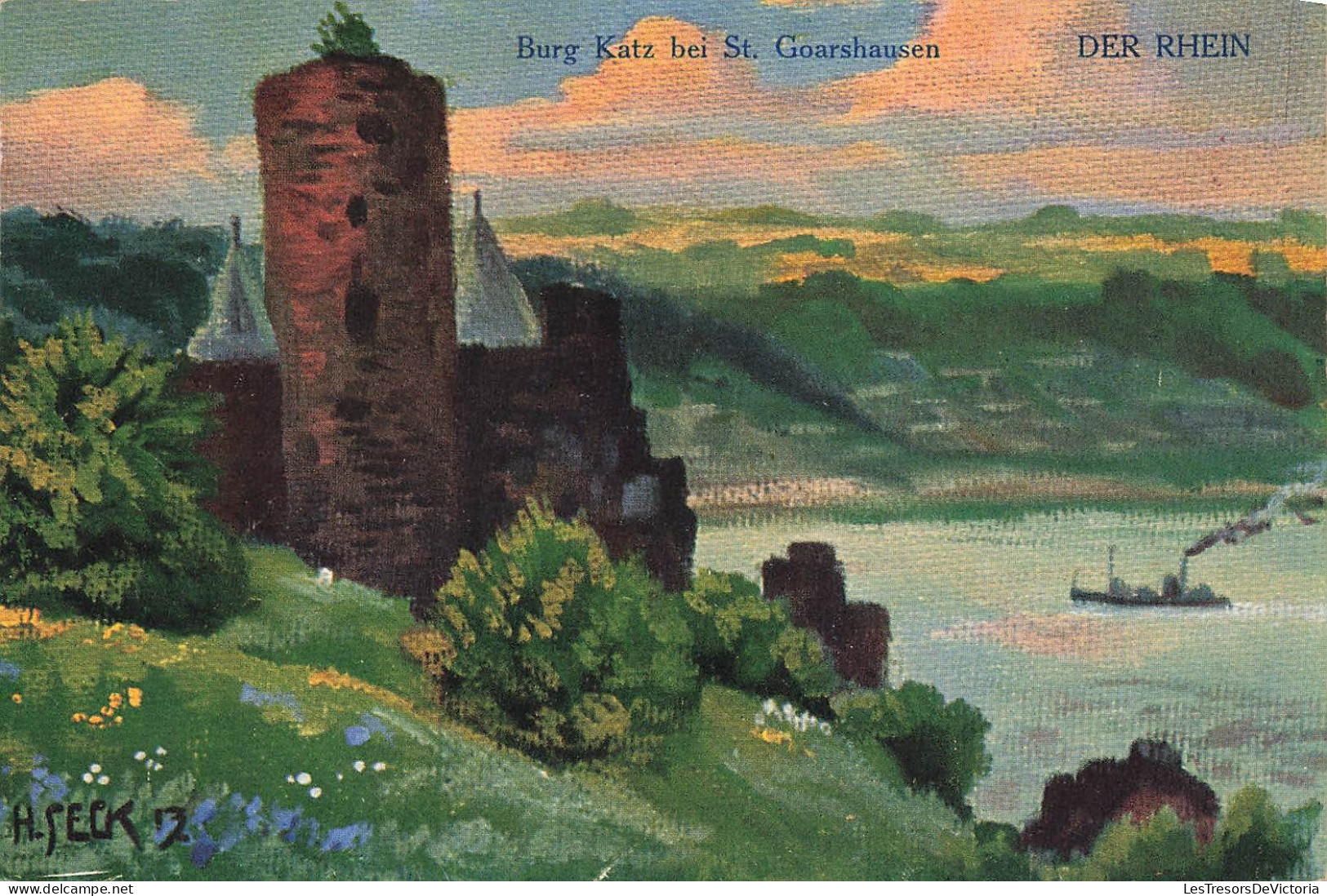 ALLEMAGNE - St. Goar - Der Rhein - Burg Katz Bei St Goarshausen - Carte Postale Ancienne - St. Goar