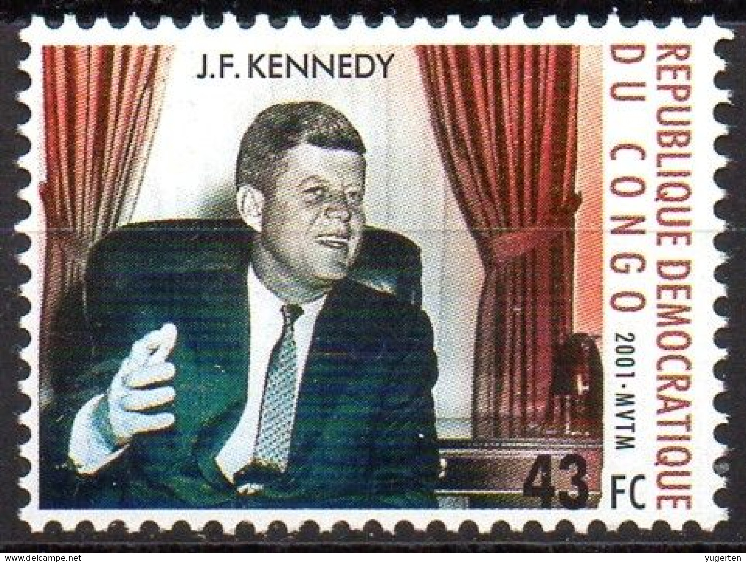 CONGO 2001 - 1v - MNH - John F. Kennedy - American Politician - President Of The United States - Kennedy (John F.)