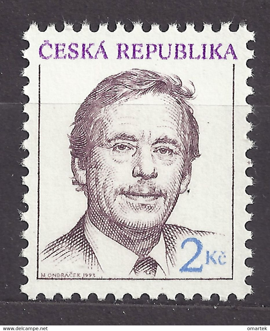 Czech Republic 1993 MNH ** Mi 3 Sc 2879 Czech President Václav Havel. Tschechische Republik - Nuovi