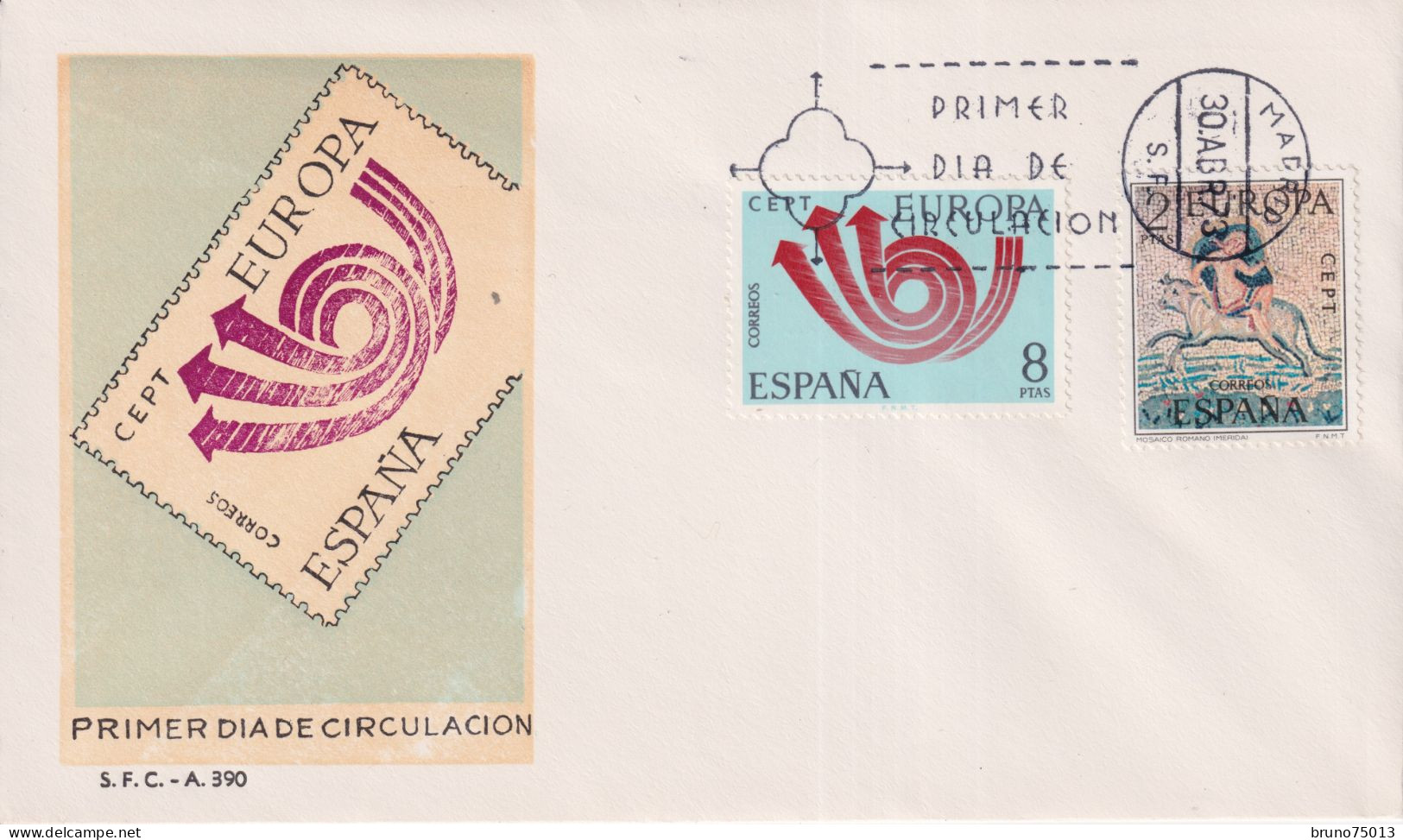 1973 FDC Espagne - 1973