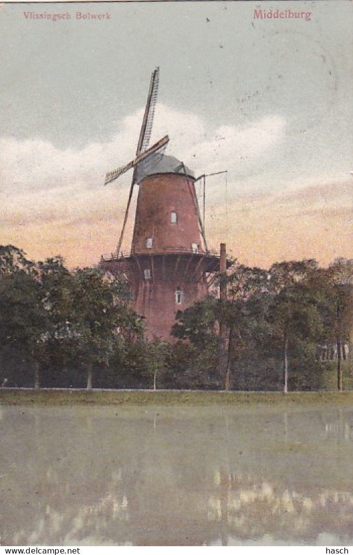 19237Middelburg, Vlissingsch Bolwerk (poststempel 1907) - Middelburg