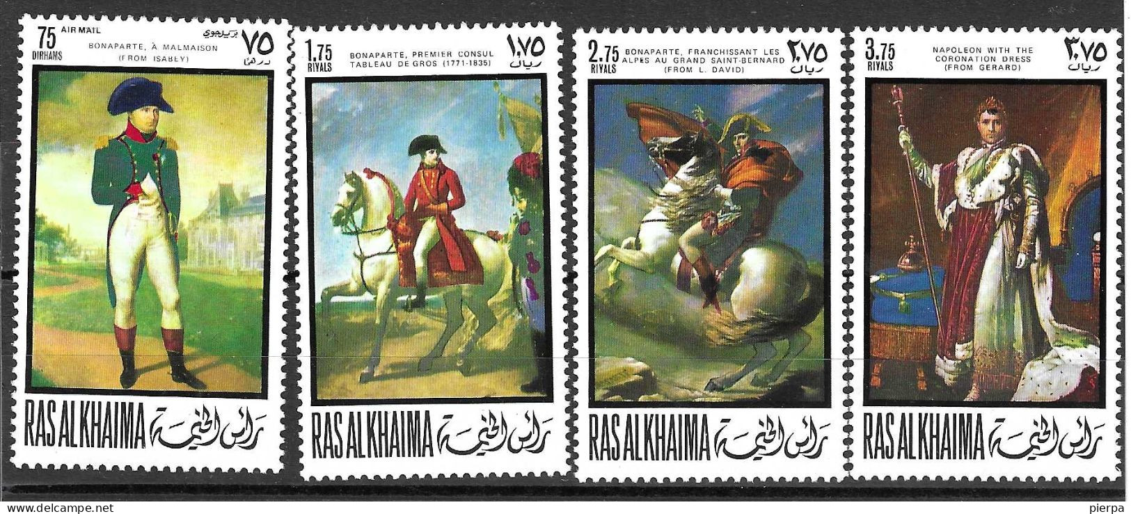 NAPOLEONE - RAS AL KHAIMA - SERIE 4 VALORI - NUOVA NMH**(YVERT AV21 - MICHEL 322\5) - Napoleon