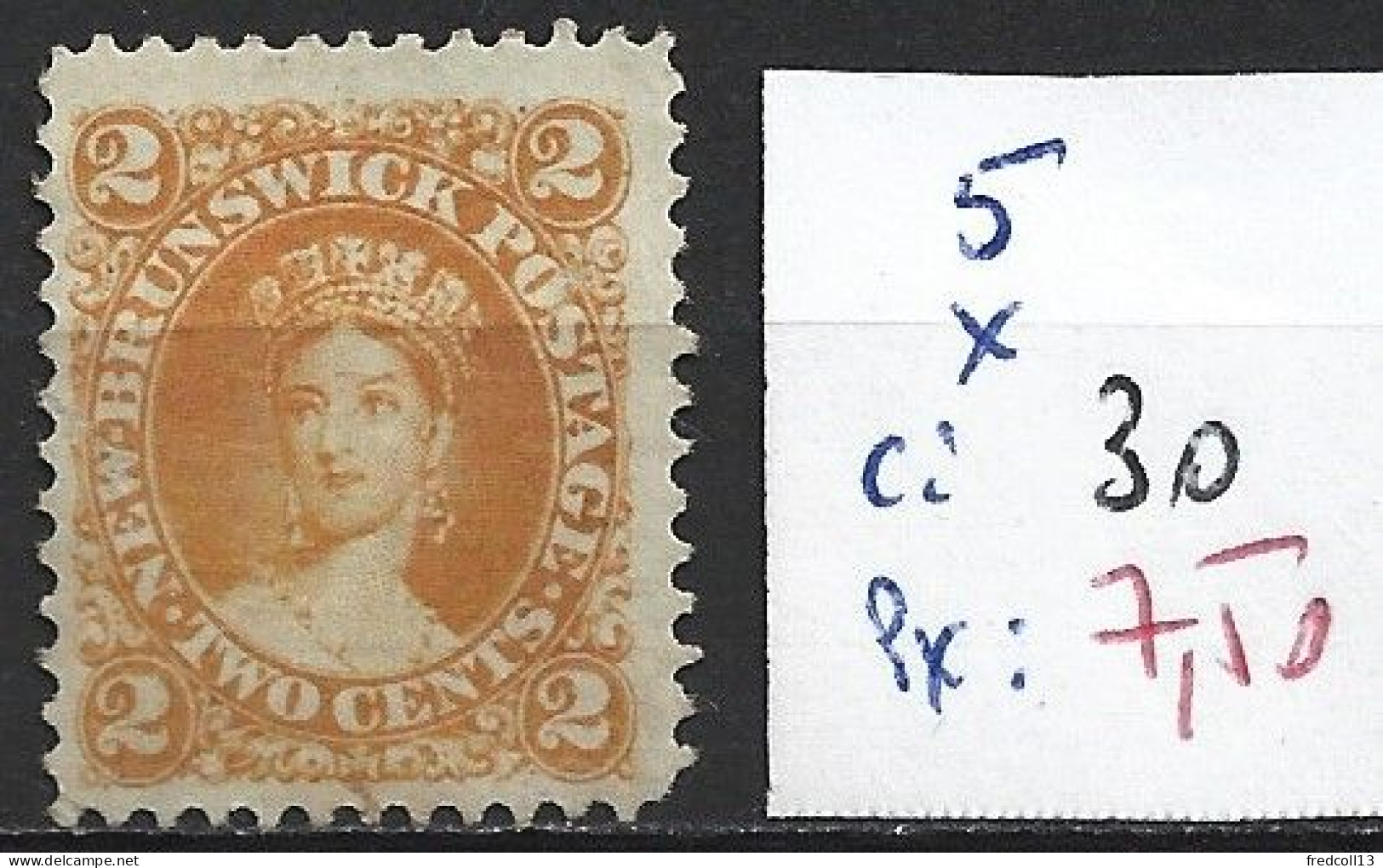 NOUVEAU-BRUNSWICK 5 * Côte 30 € - Unused Stamps