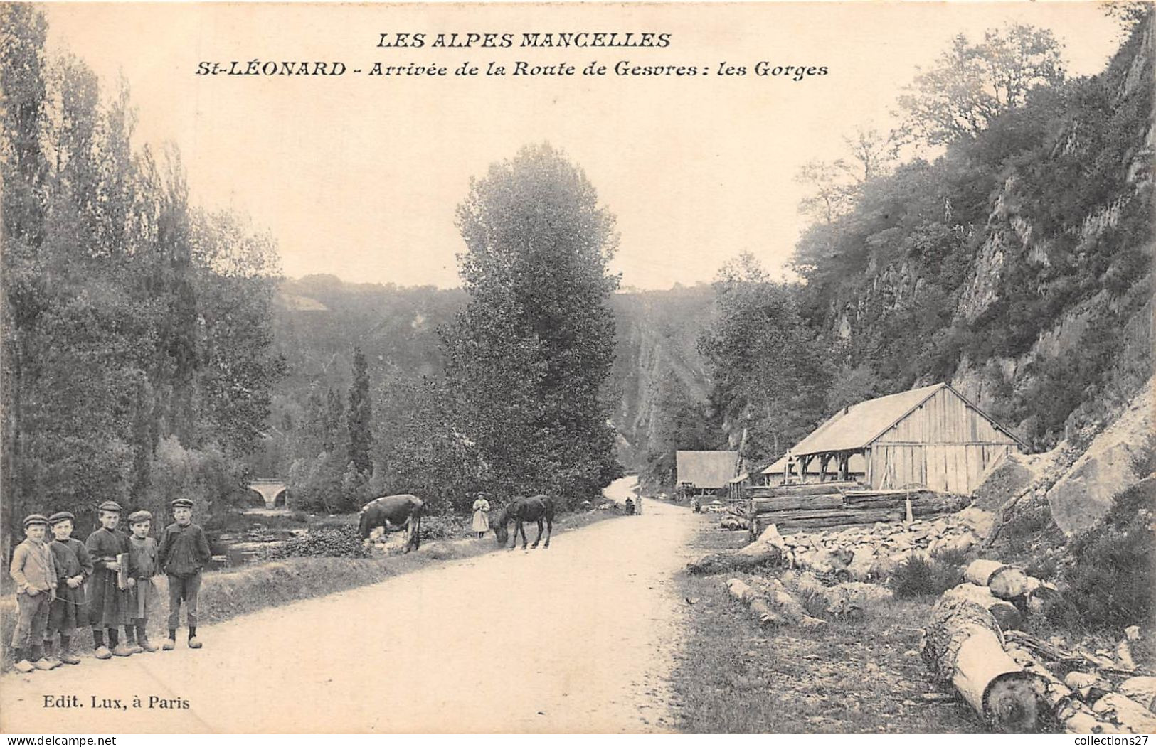 72-SAINT-LEONARD-DES-BOIS- ARRIVEE DE LA ROUTE DE GESVRES - LES GORGES - Saint Leonard Des Bois