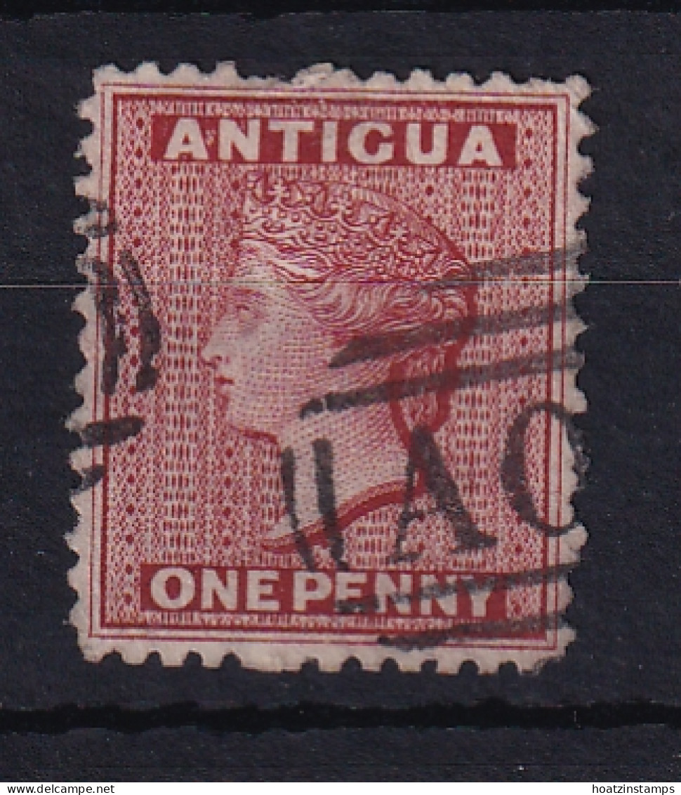 Antigua: 1872   QV   SG13    1d   Lake  [Perf: 12½]  Used - 1858-1960 Crown Colony