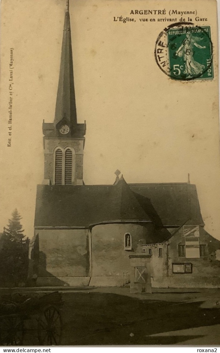 53 Argentre L’Eglise, Vue En Arrivant De La Gare - Argentre