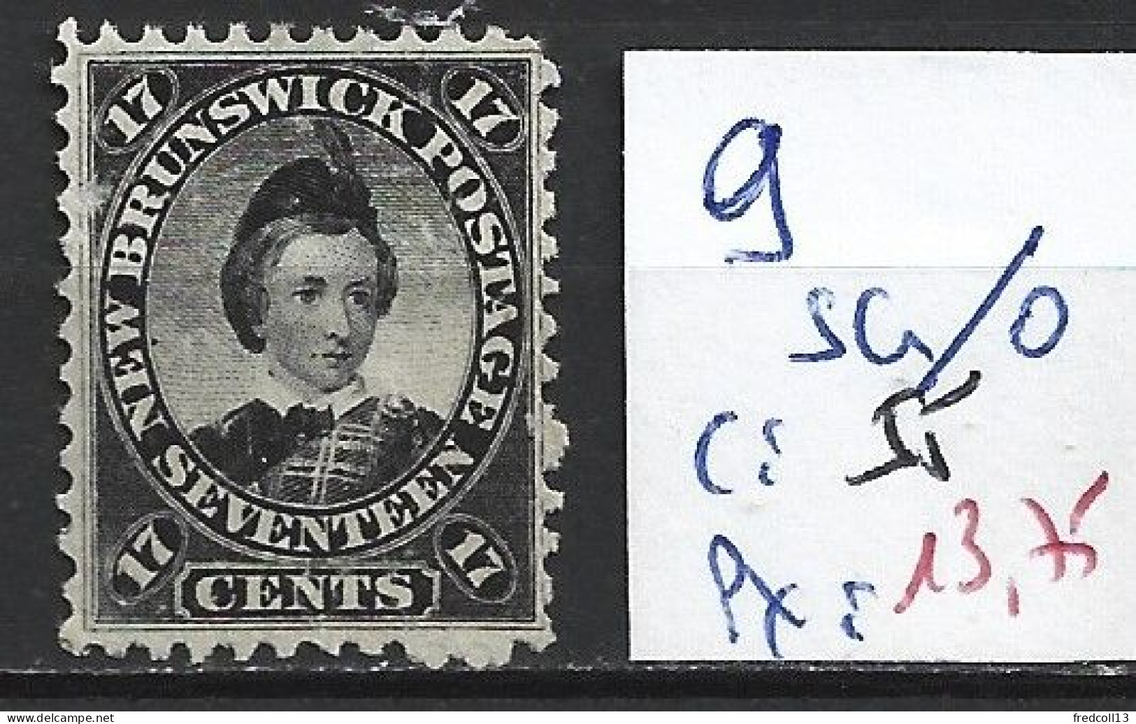 NOUVEAU-BRUNSWICK 9 Sans Gomme Côte 55 € - Unused Stamps
