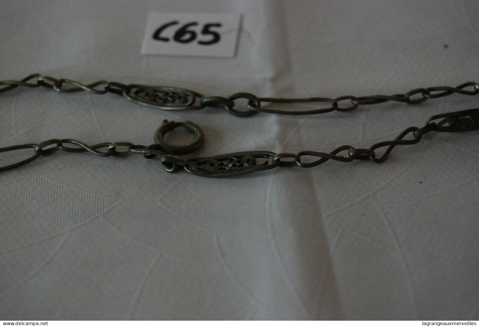 C65 Collier - Chaine - Bracelet Montre à Gousset ? Travaillé - Kettingen