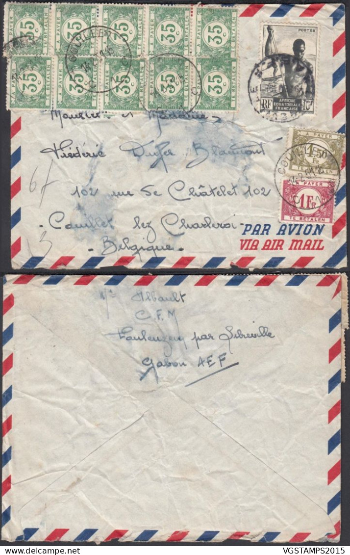 Afrique Equatoriale 1951 - Colonie Française - Lettre Par Avion à Destination Couillet Lez Charleroi..... (EB) AR-01899 - Oblitérés