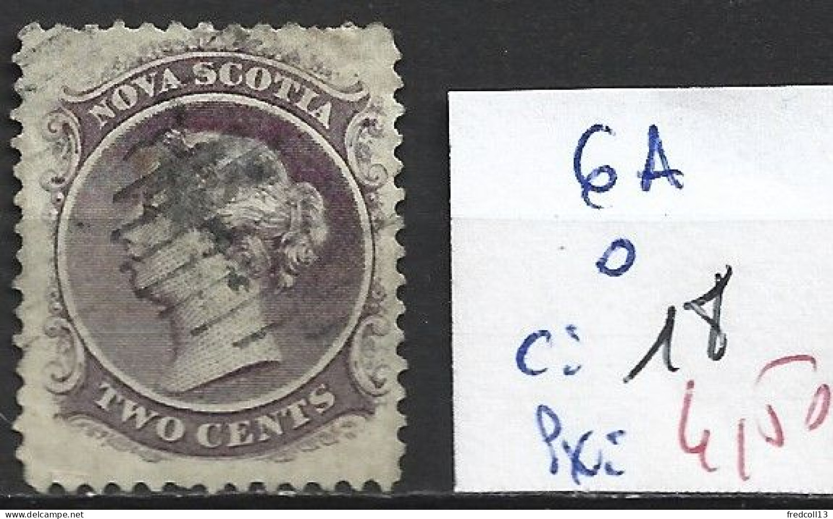 NOUVELLE-ECOSSE 6a Oblitéré Côte 18 € ( 1 Clair ) - Oblitérés