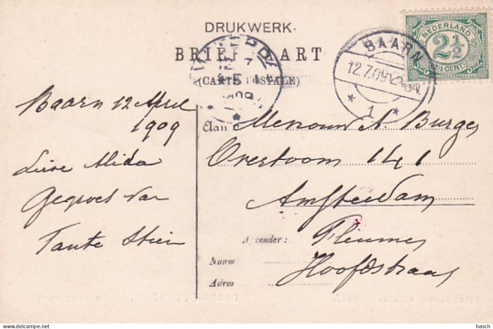 237846Baarn,  Soestdijk De Viersprong (poststempel 1909) - Baarn