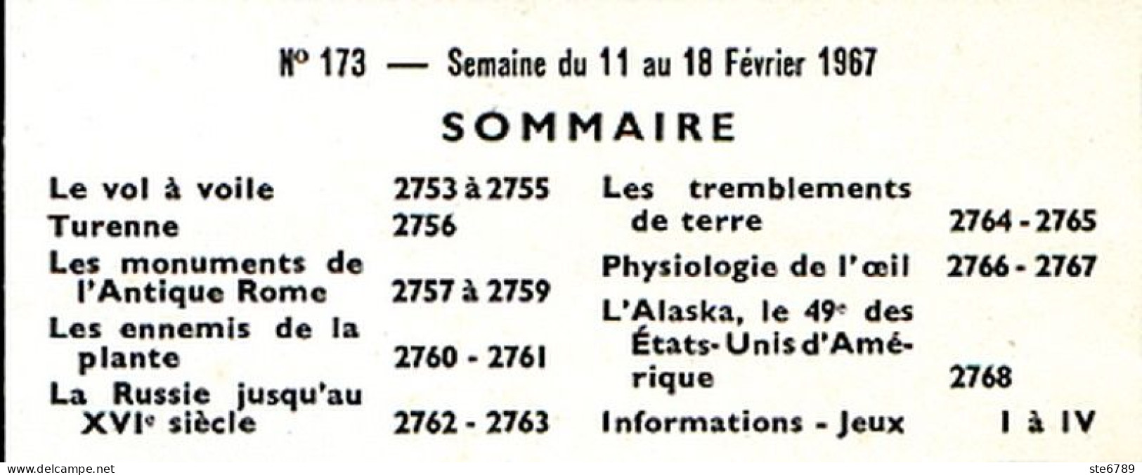 Tout L'univers 1967 N° 173 Vol A Voile , Russie 13 ° , Tremblements Terre , Alaska Etat USA , - Informaciones Generales