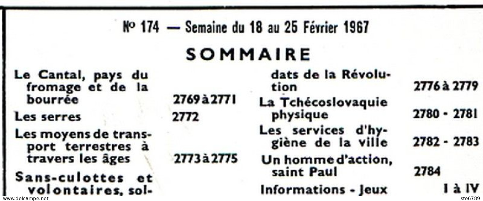 Tout L'univers 1967 N° 174 Cantal , Les Serres , Soldats De La Révolution , Tchécoslovaquie , - Informations Générales