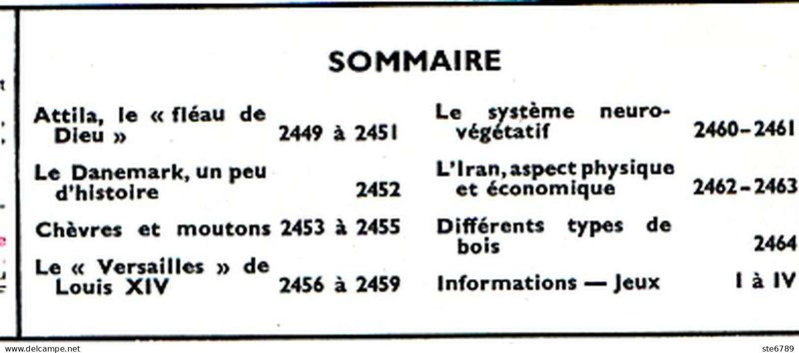 Tout L'univers 1966 N° 154 Attila , Le Danemark , Chevres Et Moutons , Le Versaille Louis XIV , Iran  , Types De Bois - Informaciones Generales