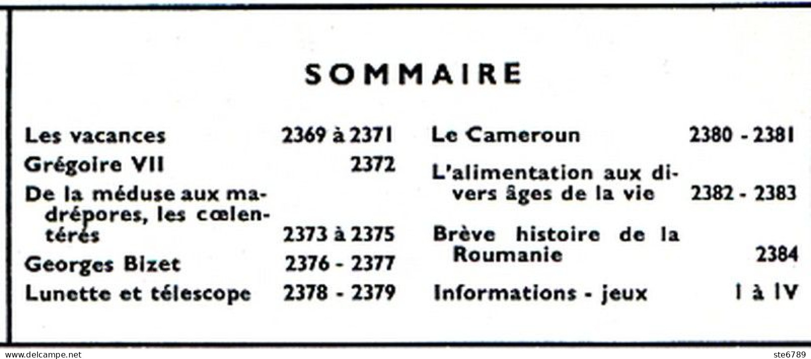 Tout L'univers 1966 N° 149 Grégoire VII , Coelentérés , Georges Bizet , Lunette Et Telescope , Le Cameroun , - Informaciones Generales