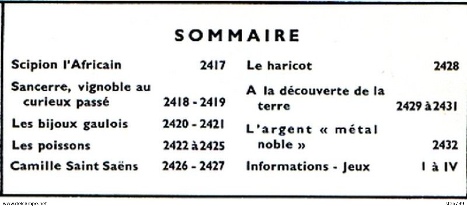 Tout L'univers 1966 N° 152 Scipion L'Africain , Sancerre , Bijoux Gaulois , Poissons , Le Haricot , Camille Saint - Informations Générales