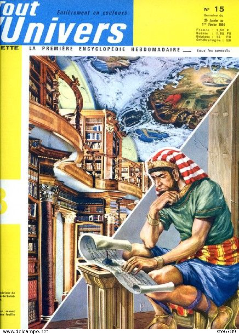 Tout L'univers 1964 N° 15 Vie Des Manchots , Vasco De Gama , La Chevalerie , Navigation Sur Lacs , Religion Grece Antiqu - Informations Générales