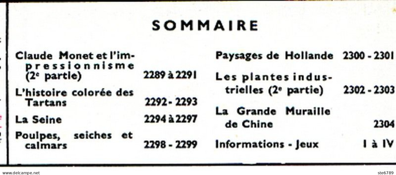 Tout L'univers 1966 N° 144 Claude Monet , Histoire Des Tartans , La Seine , Poulpes  , Hollande , Grande Muraille Chine - Informaciones Generales