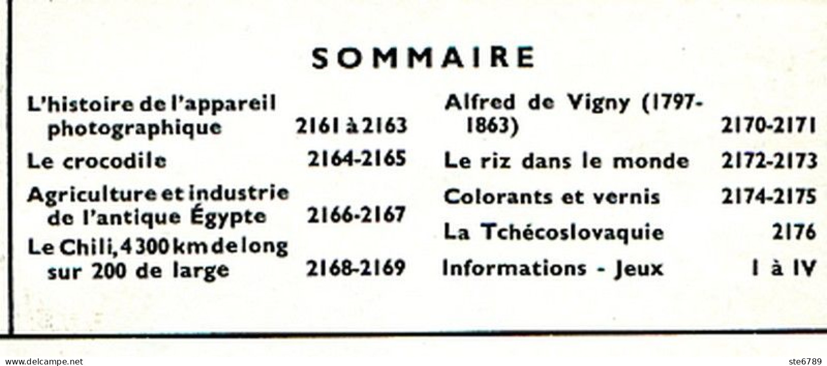 Tout L'univers 1966 N° 136 Appareil Photographique , Crocodile , Agriculture Egypte , Le Chili ,  Riz , Tchécoslovaquie - Informaciones Generales