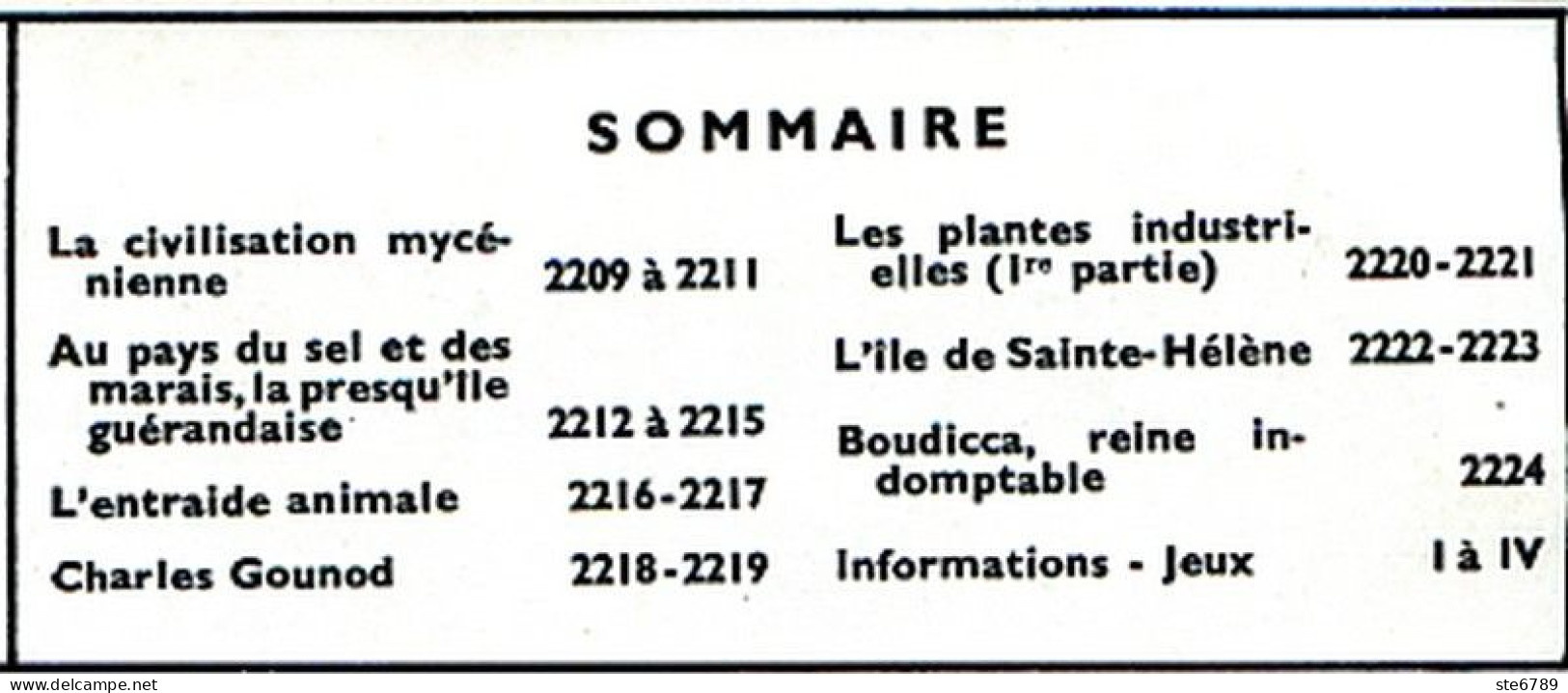 Tout L'univers 1966 N° 139 Presqu'ile Guérandaise , Entraide Animale , Charles Gounod , Ile De Sainte Hélène , Bou - Informations Générales