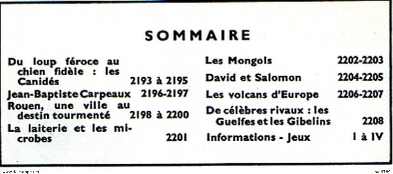 Tout L'univers 1966 N° 138 Les Canidés , Rouen Ville , J B Carpeaux , Laiterie Et Microbes , Les Mongols , Volcans Eu - Informaciones Generales