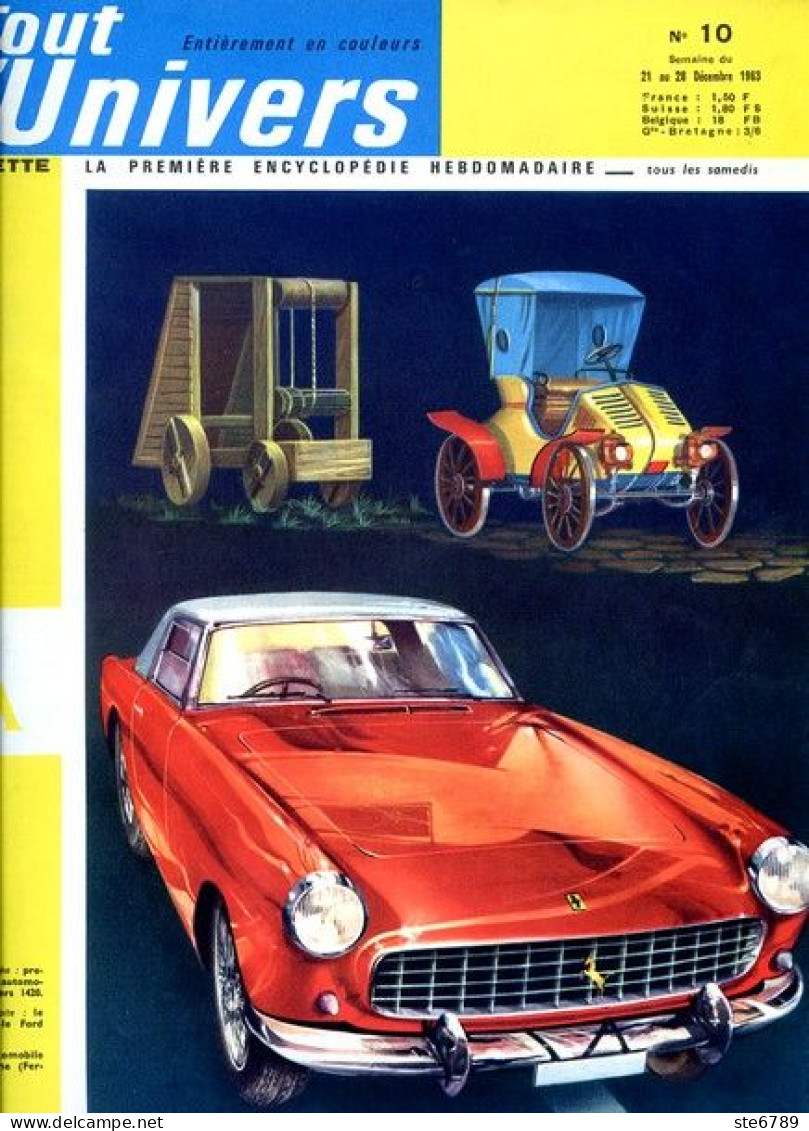 Tout L'univers 1963 N° 10 Automobile , Etrusques , Chiens De Race , Les écluses , Fer Fonte Acier , Robert Scott Explora - Informations Générales