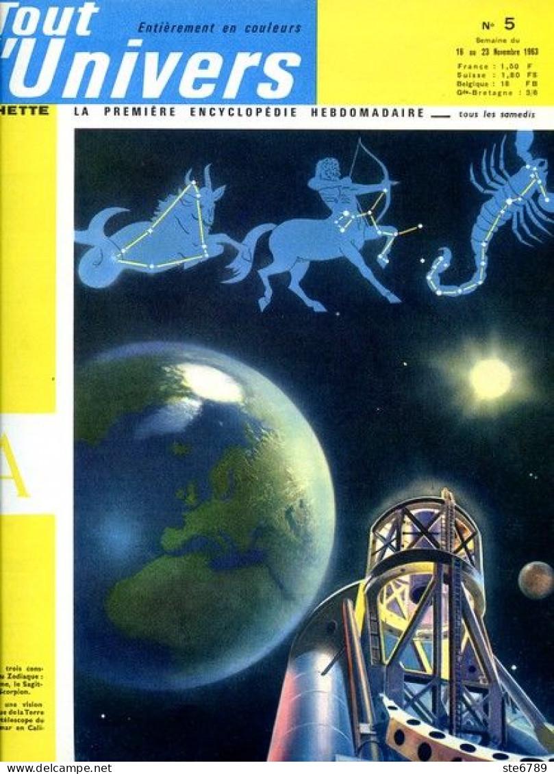 Tout L'univers 1963 N° 5 Ile De France , Continents , Les Singes , Piates Méditerranée , Charlemagne , Ondes Sonores - Informations Générales