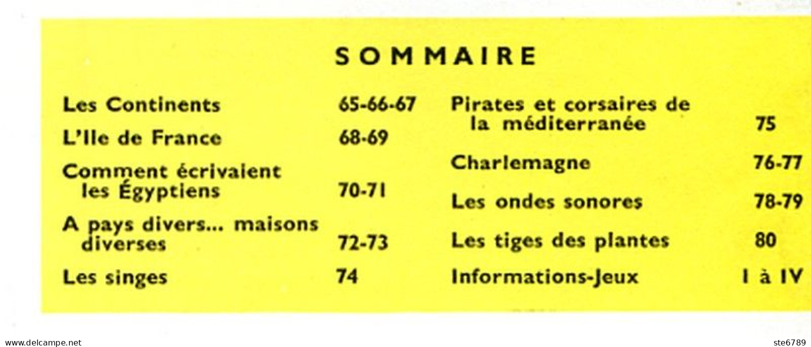 Tout L'univers 1963 N° 5 Ile De France , Continents , Les Singes , Piates Méditerranée , Charlemagne , Ondes Sonores - Informations Générales