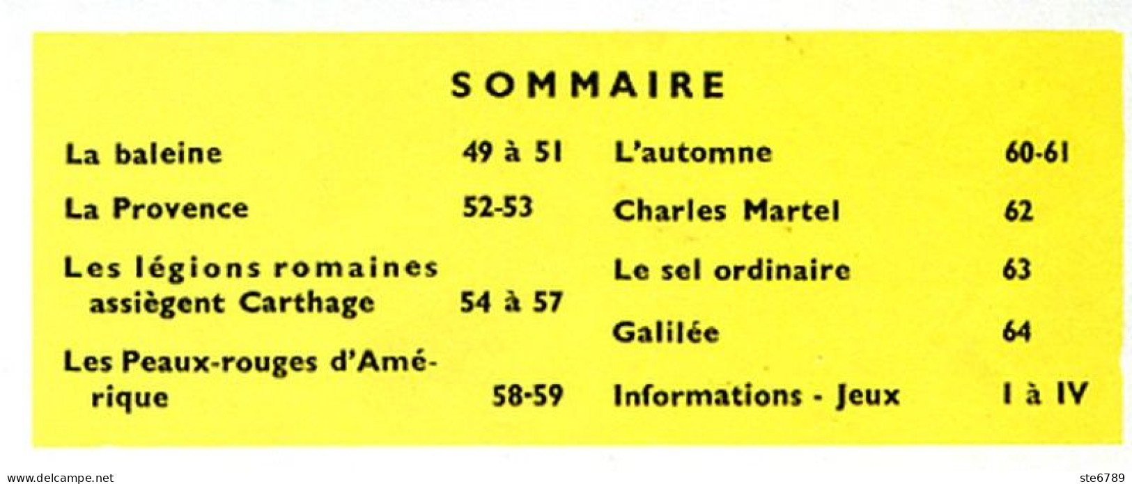Tout L'univers 1963 N° 4 La Baleine , La Provence , Légions Romaines Carthage , Charles Martel , Sel , Galilée - Allgemeine Literatur