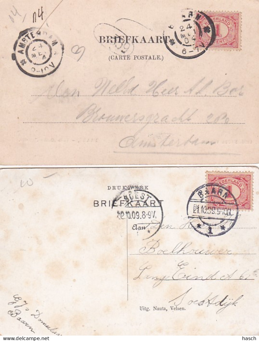 237852Baarn, Villa Canton (2 Kaarten)Postempel 1904-1909) - Baarn