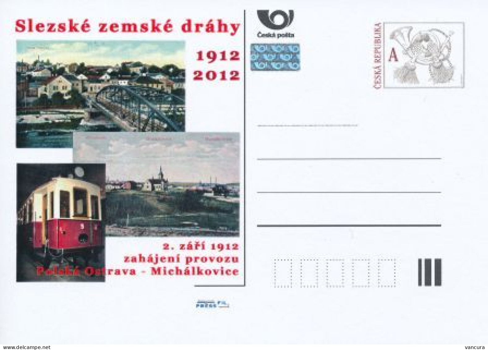 CDV C Czech Centenary Of Silesian Land Railway 2012 - Tramways