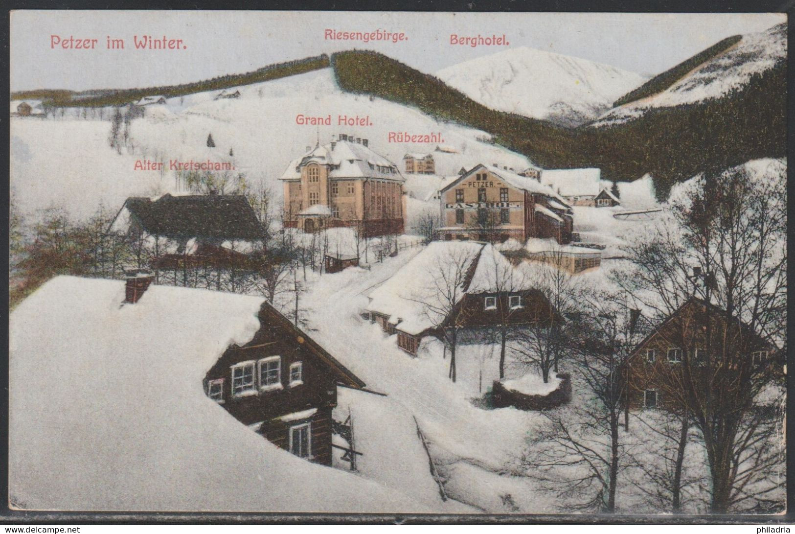 Petzer Im Winter, Ca 1910, Unused - Sudeten