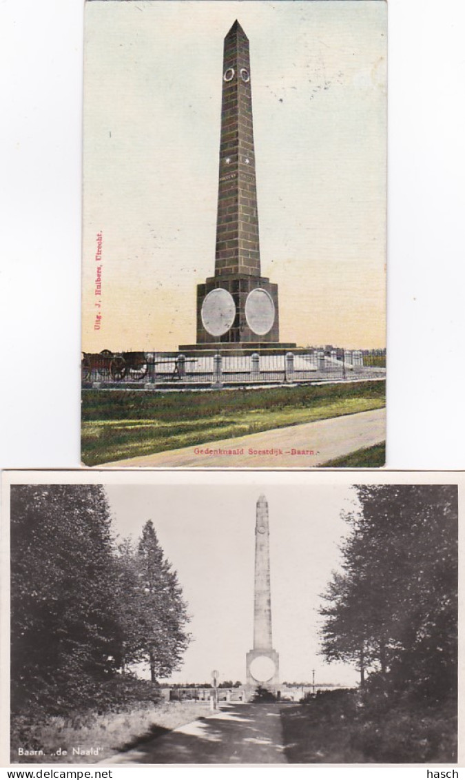 237863Baarn, ‘’de Naald’’ (postsempel 1908-1948)(2 Kaarten) - Baarn