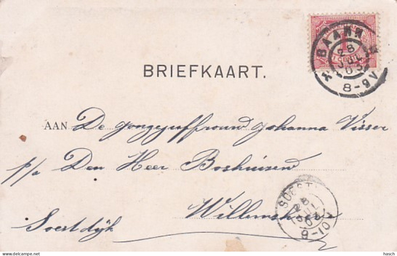 237872Baarn, Vijver Wilhelmina Park (poststempel 1903)zie Hoeken) - Baarn