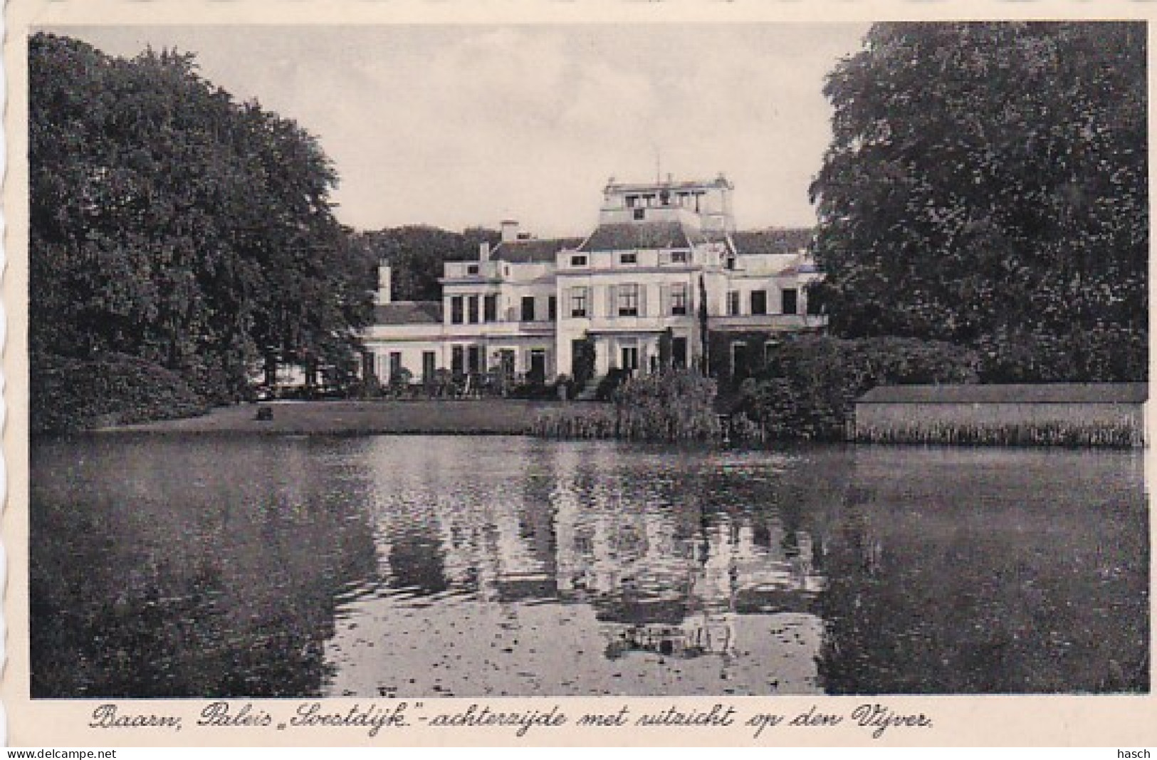 237873Baarn, Koninklijk Paleis ,,Soestdijk’’ (achterzijde) 1940.  - Baarn