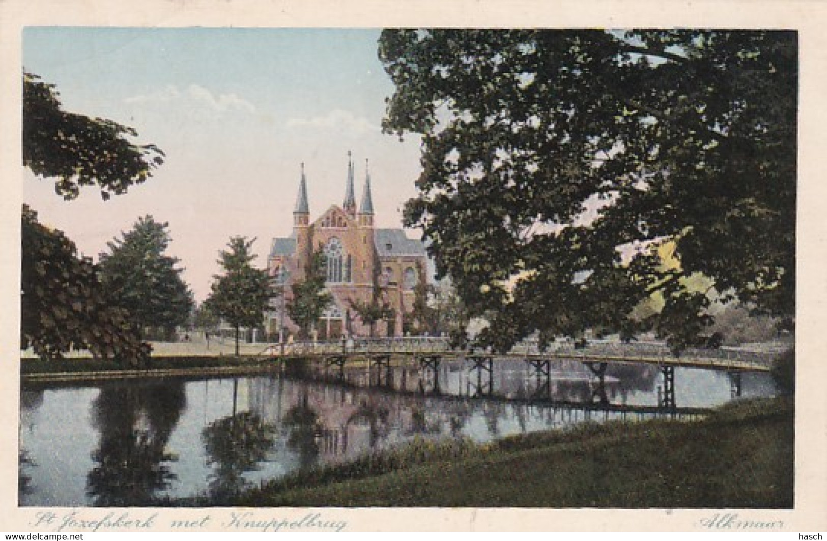 238976Alkmaar, St Jozefkerk Met Knuppelbrug  - Alkmaar