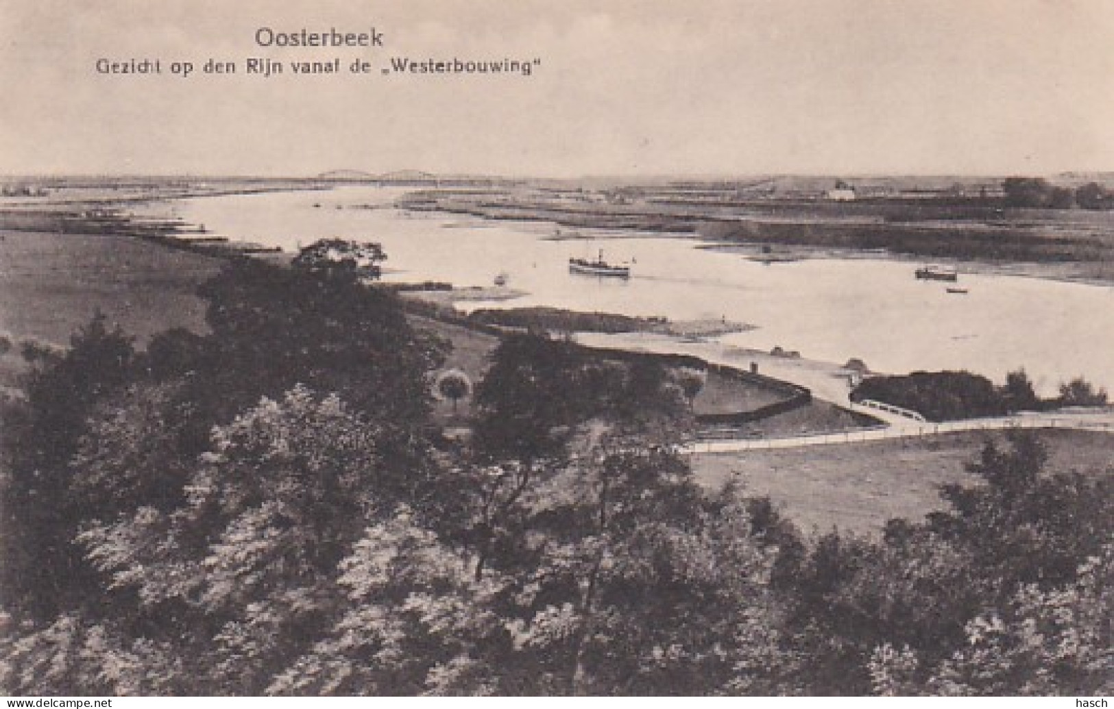 2389153Oosterbeek, Gezicht Op Den Rijn Vanaf De ,,Westerbouwing’’ - Oosterbeek