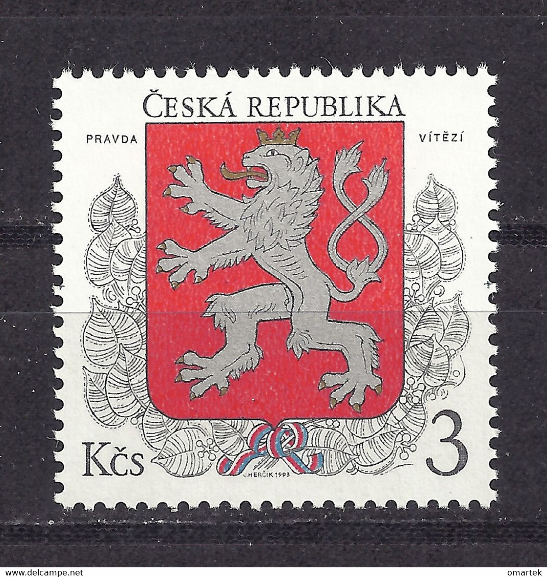 Czech Republic 1993 MNH ** Mi 1 Sc 2877 The Little Emblem.The First Postage Stamp. Tschechische Republik. - Ungebraucht