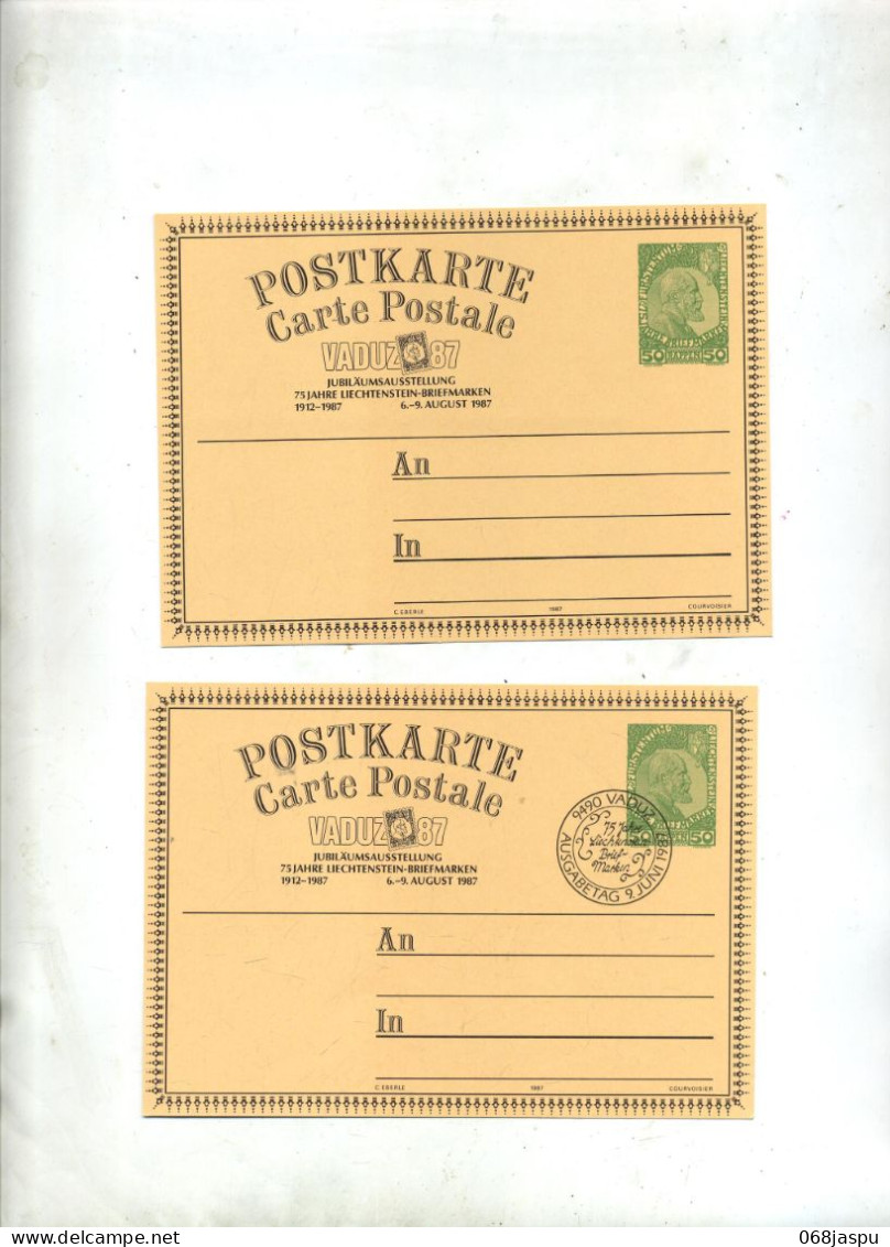 Carte Postale 50 Empereur  Expo Vaduz Neuf Fdc - Postwaardestukken