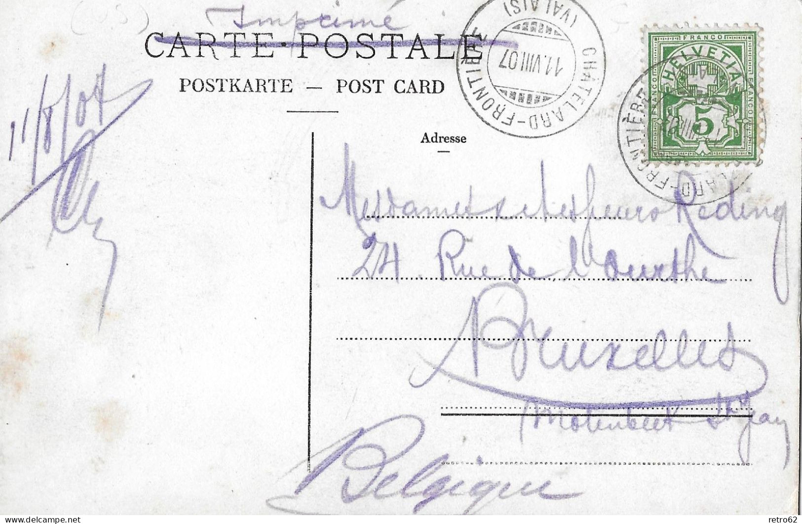 LIGNE MARTIGNY-CHAMONIX ► Finhaut, Le Viaduc Et Le Glacier Du Trient Anno 1907 - Finhaut
