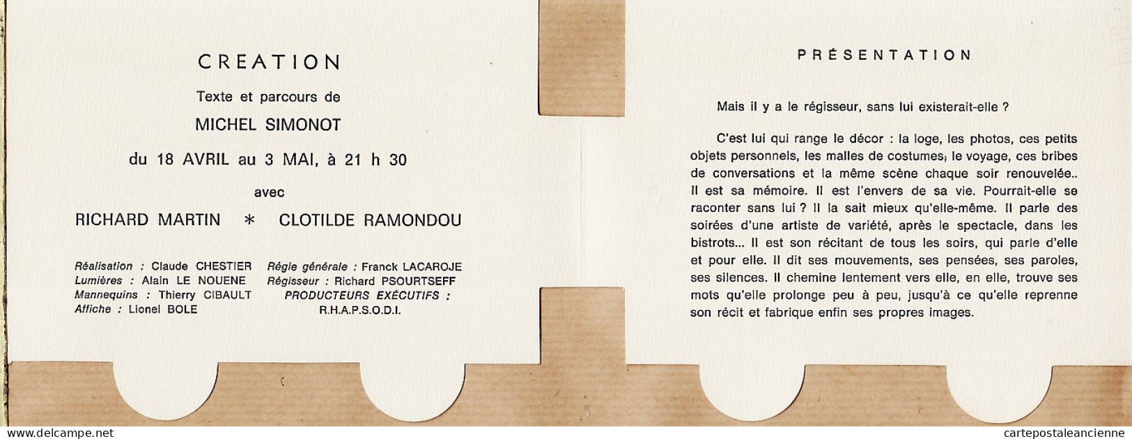 02596 ● Curiosité MARSEILLE Gare Du PRADO Avenue CANTINI Invitation CARGAISON 18 Avril 3 Mai 1989 RAMONDOU  - Quartier De La Gare, Belle De Mai, Plombières