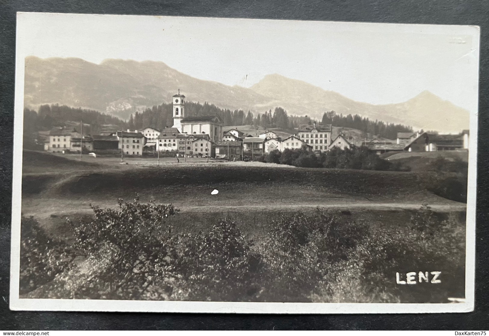 LENZ/ Ortsansicht/ Fotokarte - Lantsch/Lenz