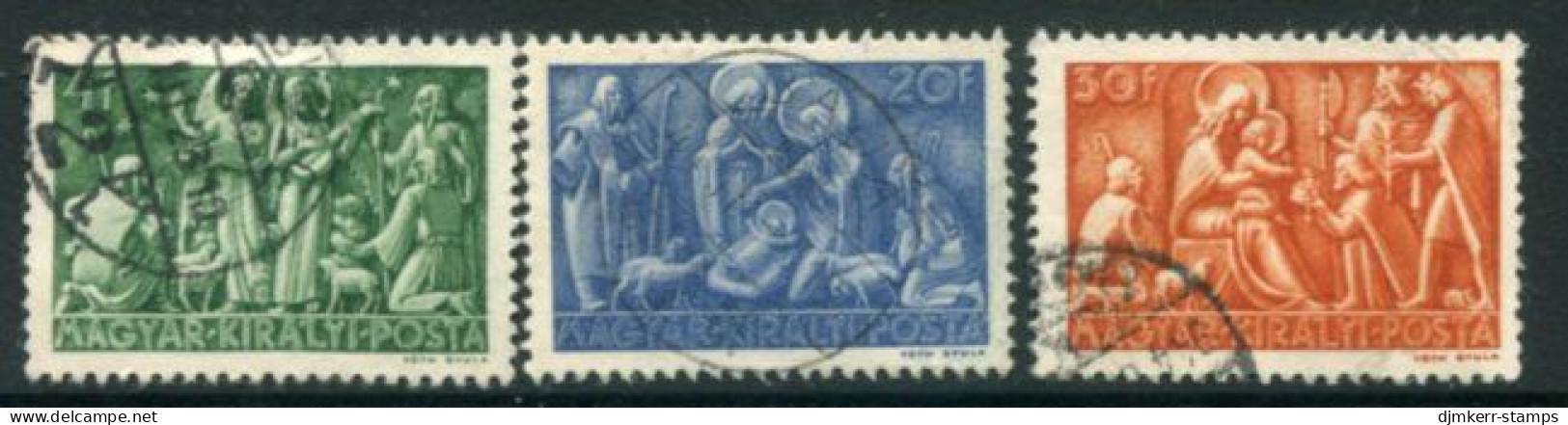 HUNGARY 1943 Christmas Used.  Michel 742-44 - Used Stamps
