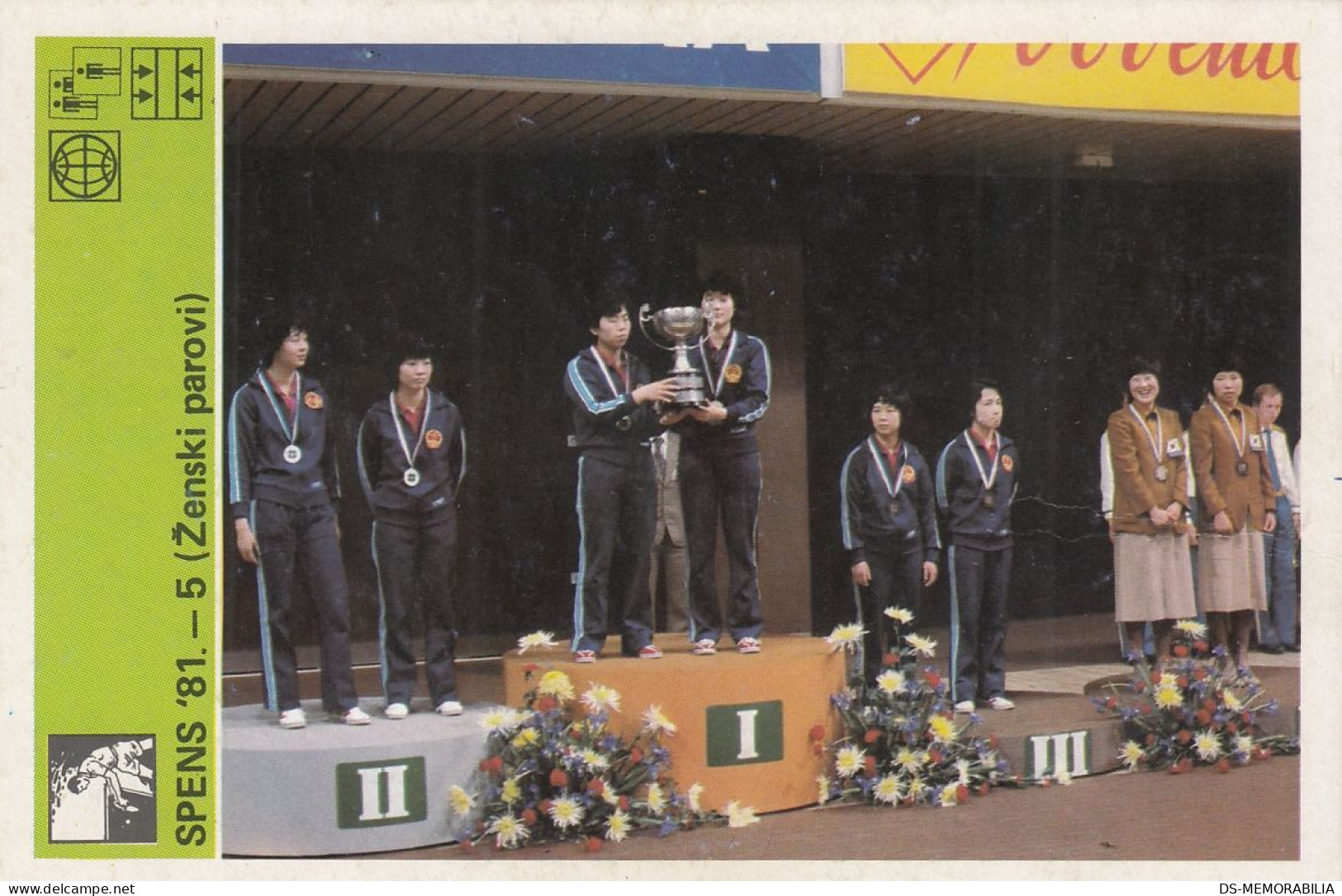 Table Tennis World Championship SPENS 81 Trading Card Svijet Sporta China Won All 3 Medals - Tischtennis