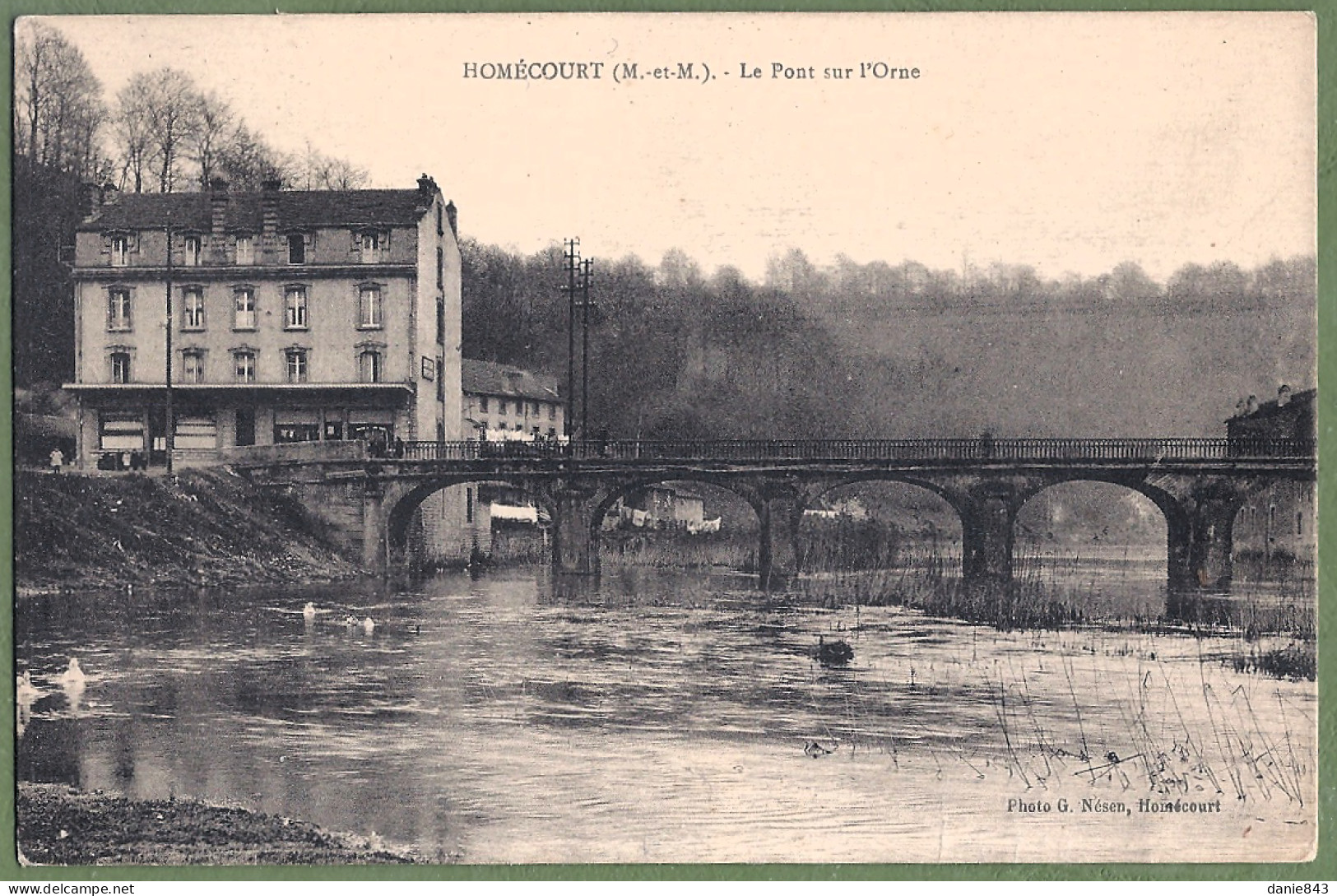 CPA Vue Très Rare - MEURTHE ET MOSELLE - HOMÉCOURT - LE PONT SUR L'ORNE - Homecourt