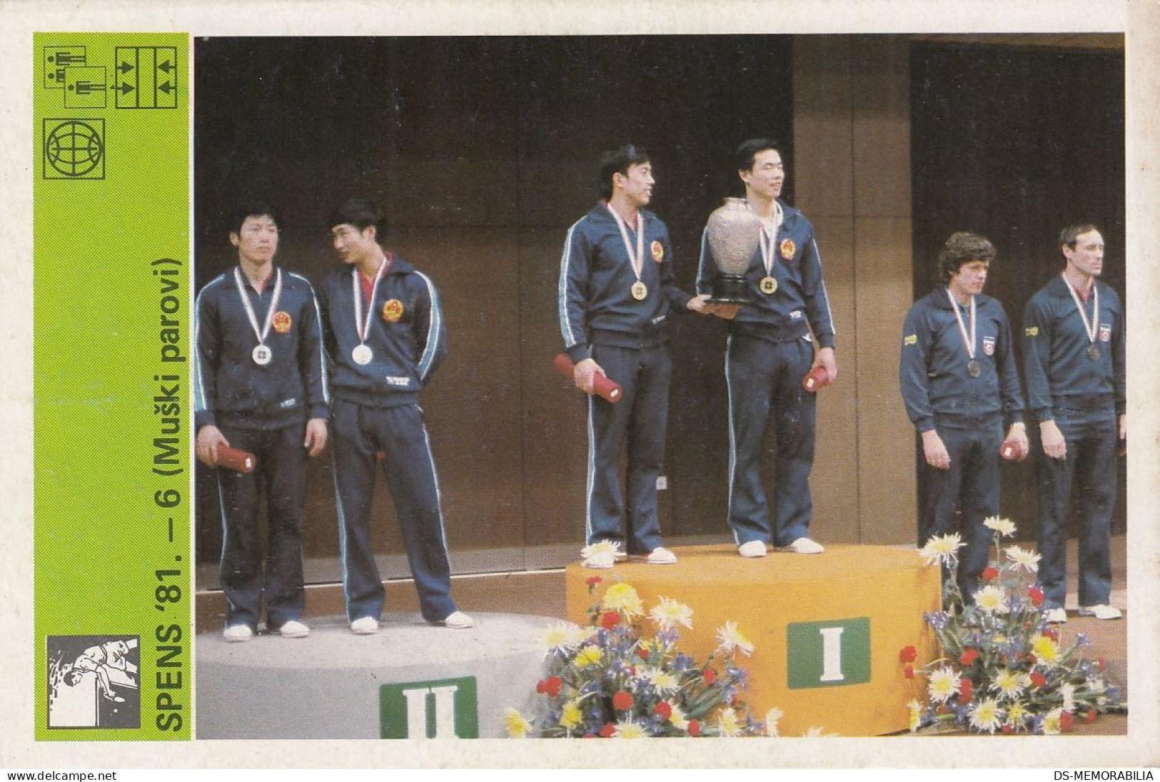 Table Tennis World Championship SPENS 81 Trading Card Svijet Sporta , Gold Medal China - Tafeltennis