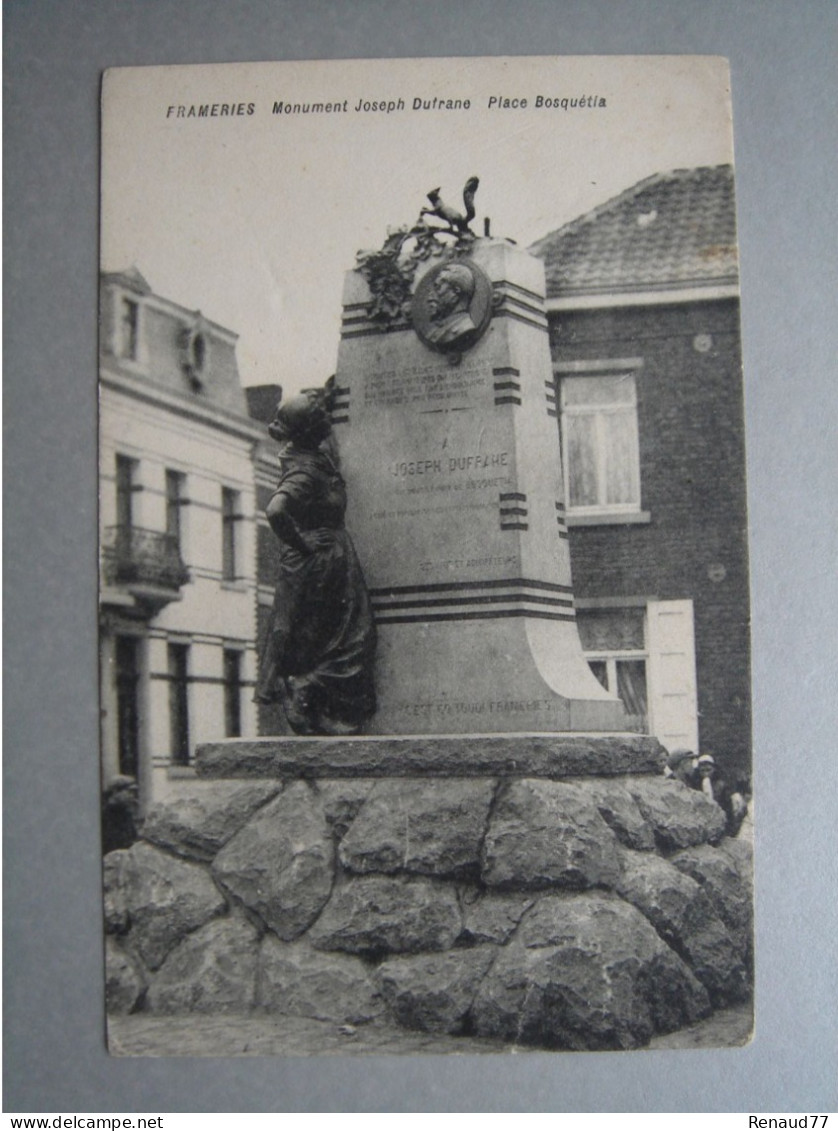 FRAMERIES - Monument Joseph Dufrane - Place Bosquétia - Frameries