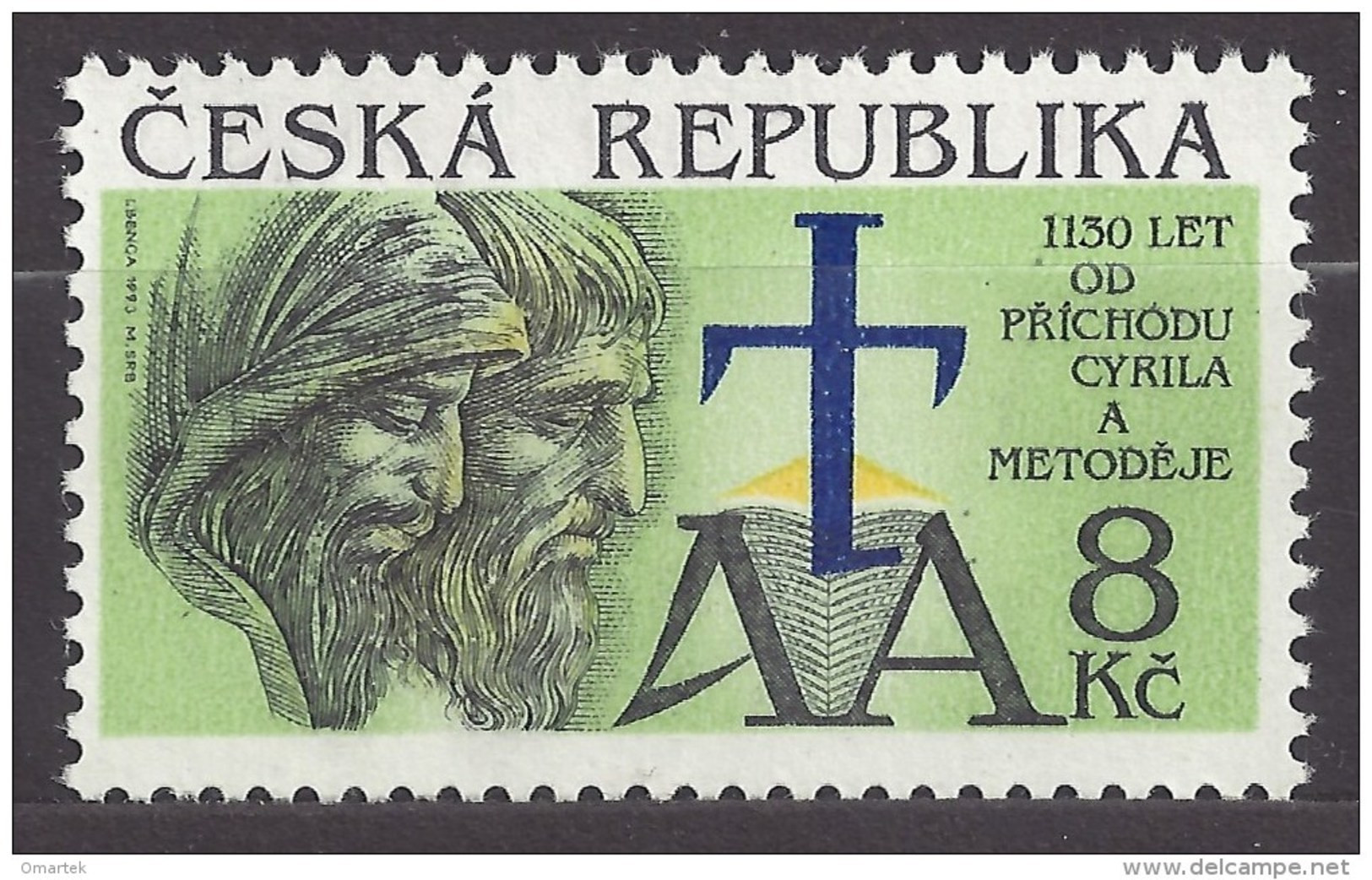 Czech Republic 1993 MNH ** Mi 11 Sc 1130 Anniversary Of The Arrival Of Cyril And Methodius. Tschechische Republik - Nuovi